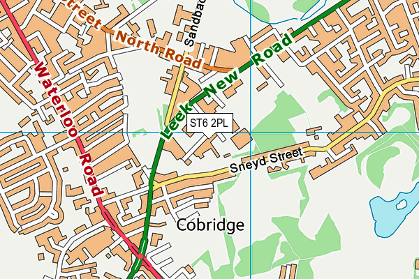 ST6 2PL map - OS VectorMap District (Ordnance Survey)