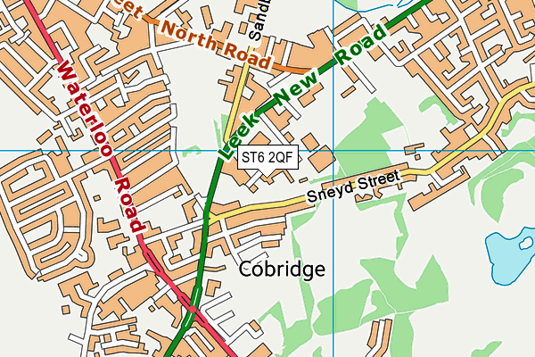 ST6 2QF map - OS VectorMap District (Ordnance Survey)