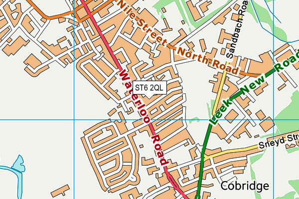 ST6 2QL map - OS VectorMap District (Ordnance Survey)