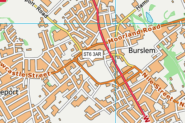 ST6 3AR map - OS VectorMap District (Ordnance Survey)