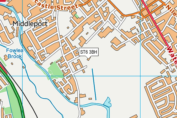 ST6 3BH map - OS VectorMap District (Ordnance Survey)