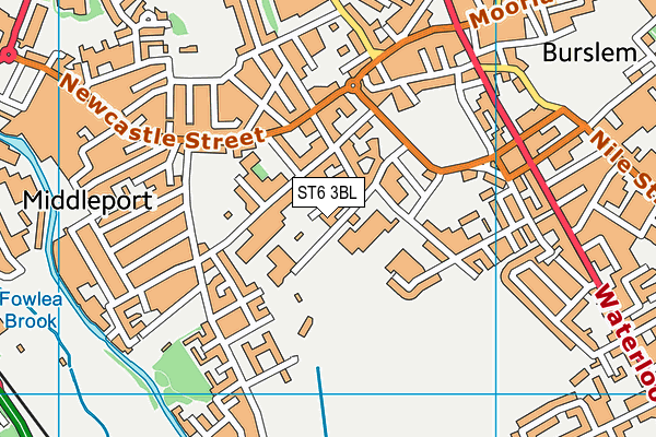 ST6 3BL map - OS VectorMap District (Ordnance Survey)
