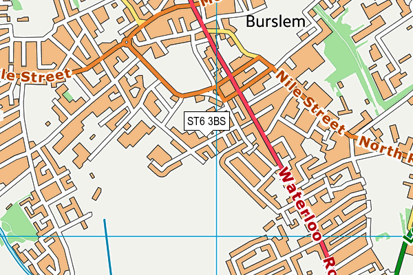 ST6 3BS map - OS VectorMap District (Ordnance Survey)