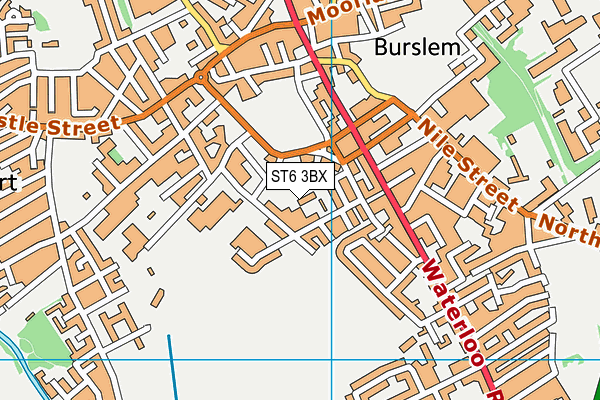 ST6 3BX map - OS VectorMap District (Ordnance Survey)