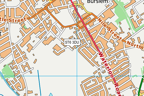 ST6 3DU map - OS VectorMap District (Ordnance Survey)