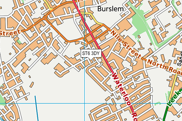 ST6 3DY map - OS VectorMap District (Ordnance Survey)
