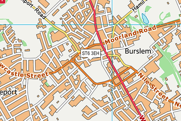 ST6 3EH map - OS VectorMap District (Ordnance Survey)