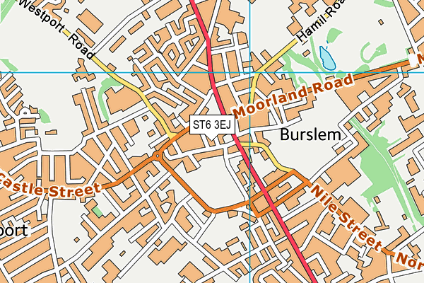 ST6 3EJ map - OS VectorMap District (Ordnance Survey)