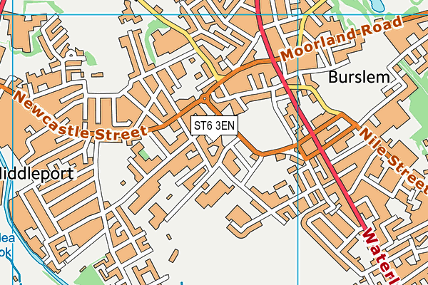 ST6 3EN map - OS VectorMap District (Ordnance Survey)