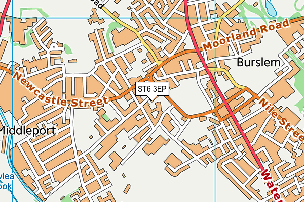 ST6 3EP map - OS VectorMap District (Ordnance Survey)