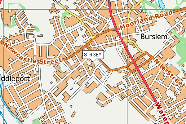 ST6 3EY map - OS VectorMap District (Ordnance Survey)