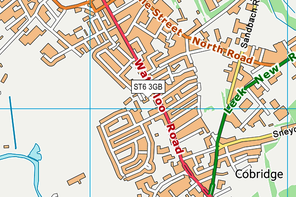 ST6 3GB map - OS VectorMap District (Ordnance Survey)