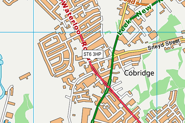 ST6 3HP map - OS VectorMap District (Ordnance Survey)