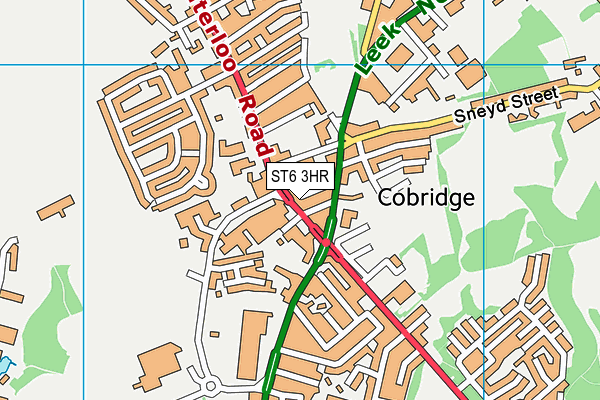 ST6 3HR map - OS VectorMap District (Ordnance Survey)