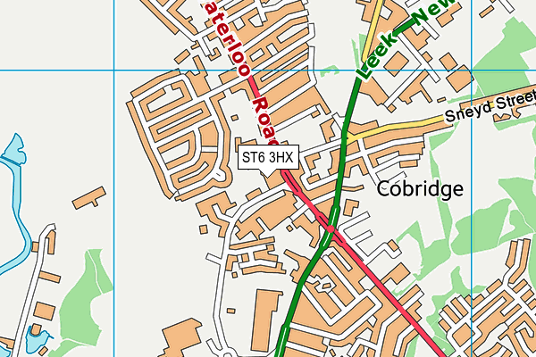 ST6 3HX map - OS VectorMap District (Ordnance Survey)