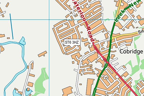 ST6 3HZ map - OS VectorMap District (Ordnance Survey)