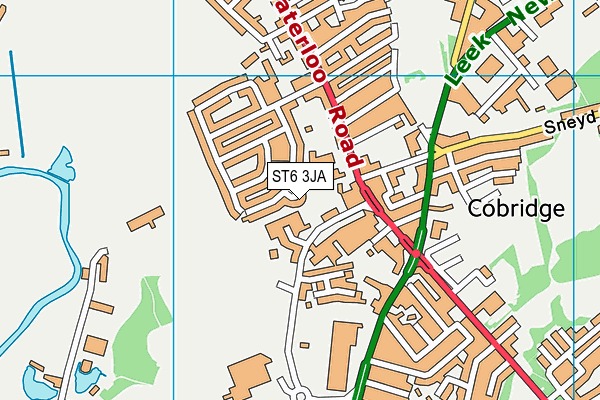 ST6 3JA map - OS VectorMap District (Ordnance Survey)