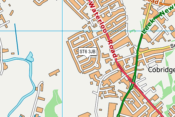 ST6 3JB map - OS VectorMap District (Ordnance Survey)
