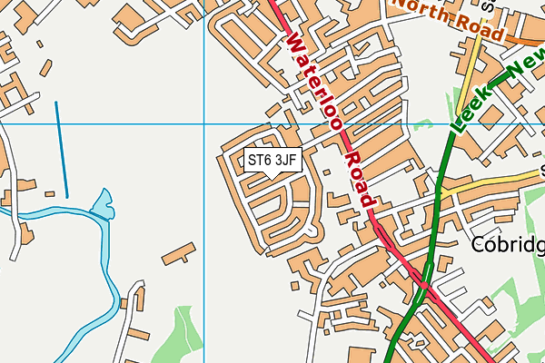 ST6 3JF map - OS VectorMap District (Ordnance Survey)