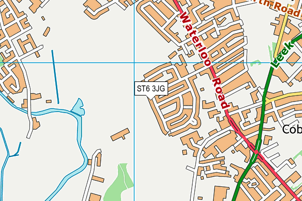 ST6 3JG map - OS VectorMap District (Ordnance Survey)
