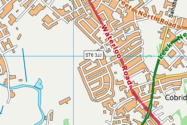 ST6 3JJ map - OS VectorMap District (Ordnance Survey)