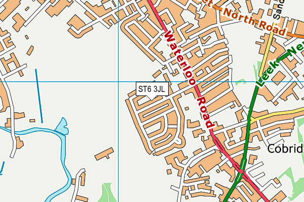 ST6 3JL map - OS VectorMap District (Ordnance Survey)