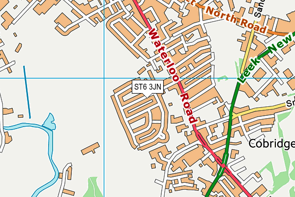 ST6 3JN map - OS VectorMap District (Ordnance Survey)