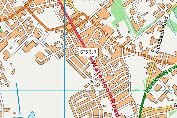 ST6 3JR map - OS VectorMap District (Ordnance Survey)