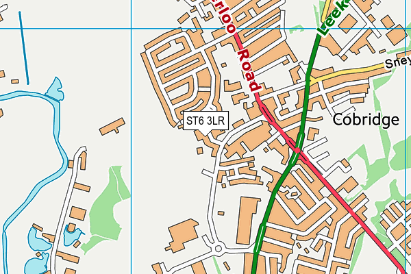 ST6 3LR map - OS VectorMap District (Ordnance Survey)