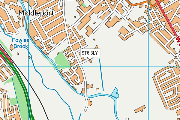 ST6 3LY map - OS VectorMap District (Ordnance Survey)