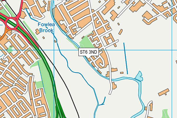 ST6 3ND map - OS VectorMap District (Ordnance Survey)