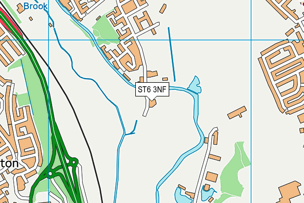 ST6 3NF map - OS VectorMap District (Ordnance Survey)