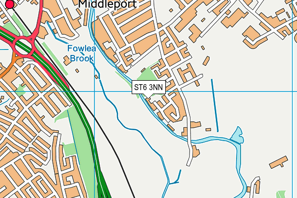 ST6 3NN map - OS VectorMap District (Ordnance Survey)