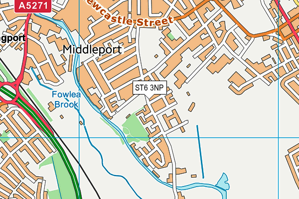 Middleport Park map (ST6 3NP) - OS VectorMap District (Ordnance Survey)