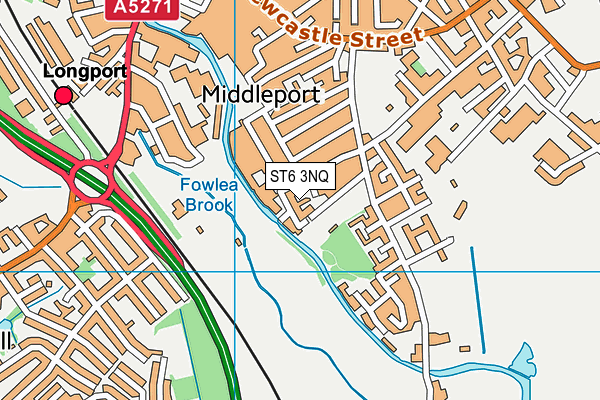 ST6 3NQ map - OS VectorMap District (Ordnance Survey)