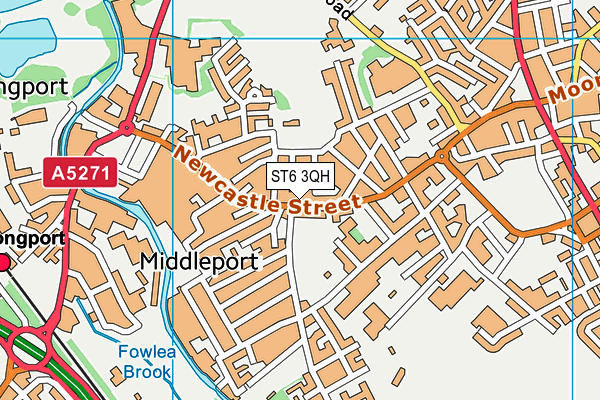 ST6 3QH map - OS VectorMap District (Ordnance Survey)