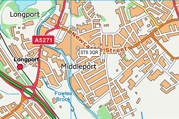 ST6 3QR map - OS VectorMap District (Ordnance Survey)