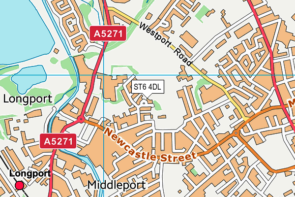 ST6 4DL map - OS VectorMap District (Ordnance Survey)