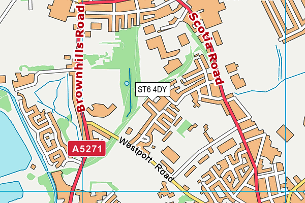 ST6 4DY map - OS VectorMap District (Ordnance Survey)