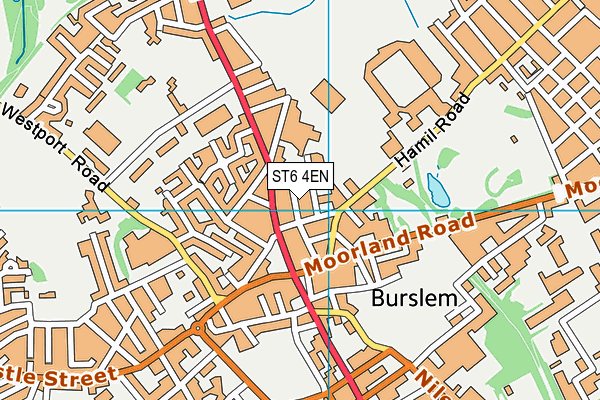 ST6 4EN map - OS VectorMap District (Ordnance Survey)