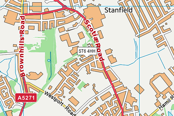 ST6 4HH map - OS VectorMap District (Ordnance Survey)