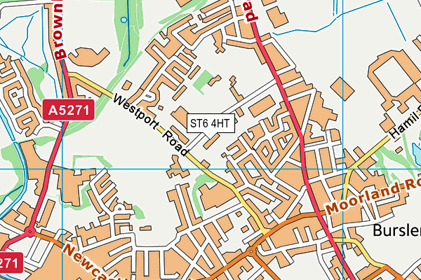 ST6 4HT map - OS VectorMap District (Ordnance Survey)