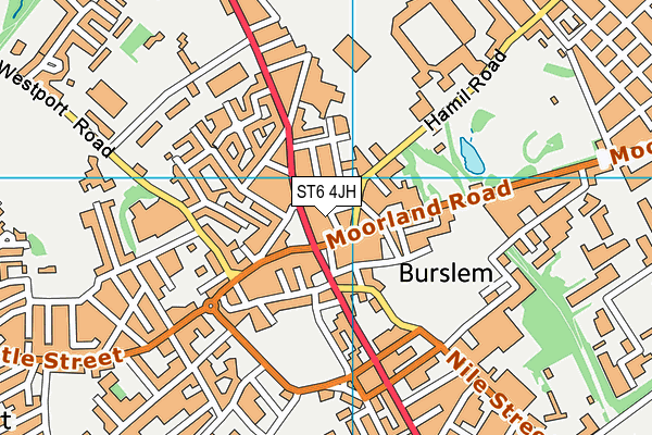 ST6 4JH map - OS VectorMap District (Ordnance Survey)