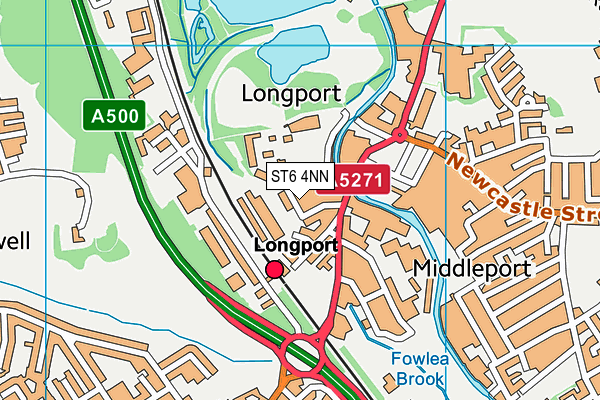 ST6 4NN map - OS VectorMap District (Ordnance Survey)