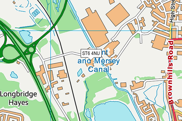ST6 4NU map - OS VectorMap District (Ordnance Survey)