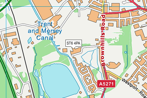 ST6 4PA map - OS VectorMap District (Ordnance Survey)