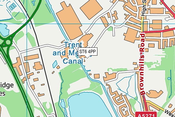 ST6 4PP map - OS VectorMap District (Ordnance Survey)