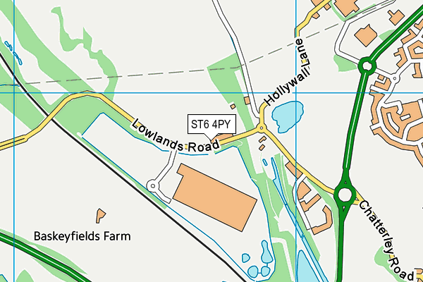 ST6 4PY map - OS VectorMap District (Ordnance Survey)