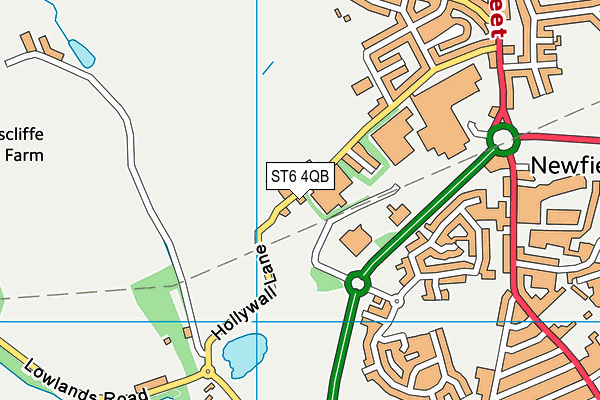 ST6 4QB map - OS VectorMap District (Ordnance Survey)