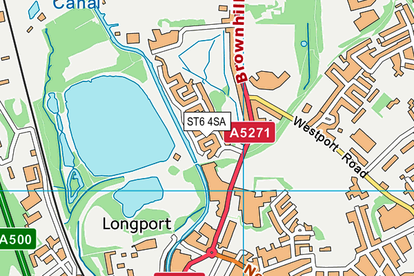 ST6 4SA map - OS VectorMap District (Ordnance Survey)